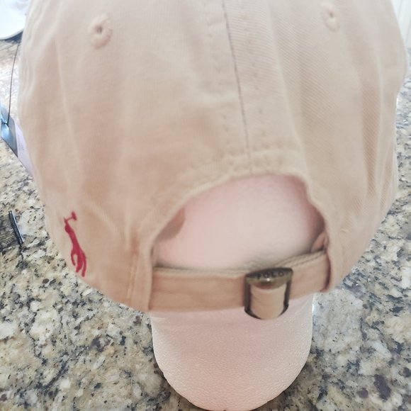 POLO RALPH LAUREN MENS KHAKI "3" POLO PLAYER/PONY LOGO BALL CAP HAT OSFA $49 NWT - Picture 8 of 10
